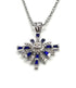 14k Gold Star of Bethlehem with Sapphire & Diamond Necklace